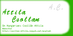 attila csollan business card